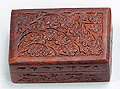 Wooden Box - Hand Carved Vines (4