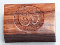 Wooden Box - Om Hand Carved (4