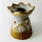 Ceramic Oil Burner (Rustic Leaves)